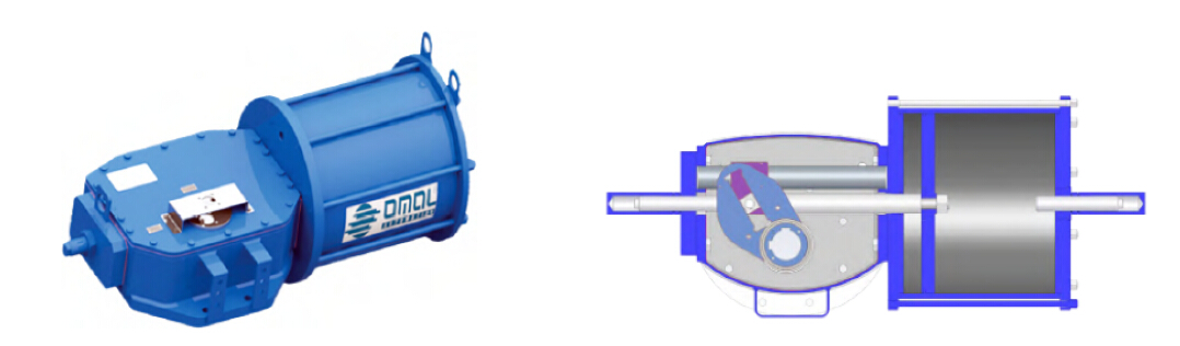 輸出力矩最大的重型氣動(dòng)執(zhí)行器，主要應(yīng)用在石油石化領(lǐng)域